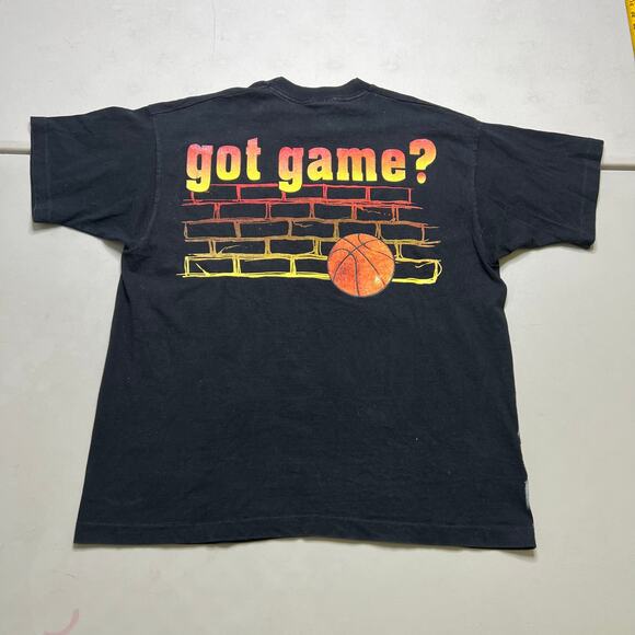 Vintage 1997 Looney Tunes Taz Got Game Shirt USA Made L Basketball Double Sided - Picture 2 of 13